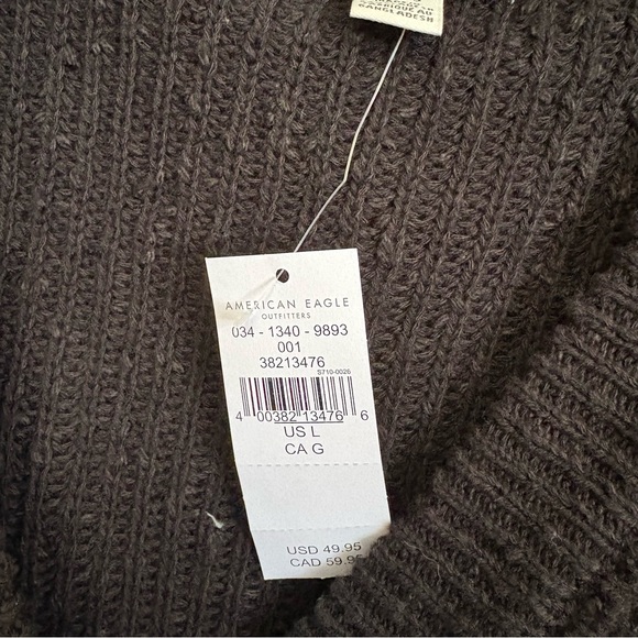 American Eagle | Black Button Front Knit Cardigan - Picture 3 of 4